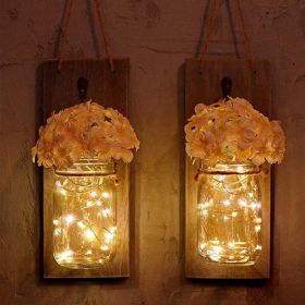 Glass mason jar retro wall lamp