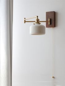 Retro Swivel Wall Lamp Japanese Bed Head