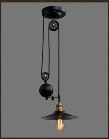 Vintage Iron Lifting Pulley Pendant Lamp