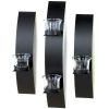 Accent Plus Sleek Black Curved Iron Wall Sconce Set