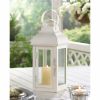 Accent Plus Romantic White Candle Lantern - 13 inches