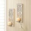 Accent Plus Deco Mirrored Wall Sconce Set