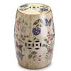 Accent Plus Butterflies and Flowers Ceramic Stool