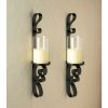 Accent Plus Scrolled Iron Candle Sconce Pair