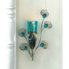 Accent Plus Peacock-Inspired Candle Sconce