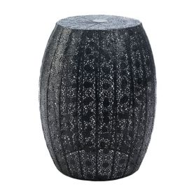 Accent Plus Lacy Black Metal Stool or Plant Stand