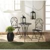 Accent Plus Lacy Black Metal Stool or Plant Stand