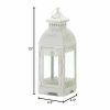 Accent Plus Victorian Style Square White Candle Lantern - 13 inches