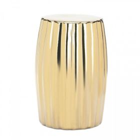 Accent Plus Dramatic Gold Ceramic Stool