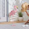 Accent Plus Solar Lighted Flamingo Yard Art - Standing