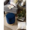 Accent Plus Vanity Stool with Gold Base - Navy Blue