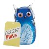 Accent Plus Art Glass Figurine - Blue Owl