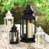 Accent Plus Victorian Style White Candle Lantern - 8 inches