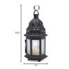 Accent Plus Pressed Glass Moroccan Candle Lantern - 10 inches