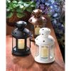 Accent Plus Round Black Star Cut-Out Candle Lantern - 9.5 inches