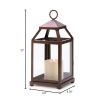 Gallery of Light Burnished Copper Candle Lantern - 12 inches