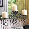 Accent Plus Wrought Iron Scroll Triple Candle Holder