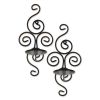 Accent Plus Swirls of Metal Wall Sconce Pair