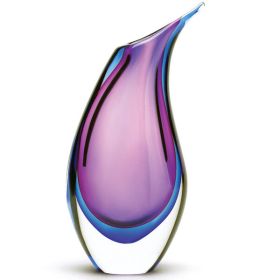 Accent Plus Violet and Indigo Art Glass Vase
