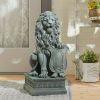 Accent Plus Lion with Shield Garden Statue