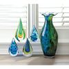 Accent Plus Bright Art Glass Tear Drop Sculpture