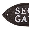 Accent Plus Cast Iron Secret Garden Sign