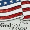 Accent Plus Sparkly God Bless America Cement Garden Stepping Stone