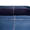 DII Set of 2 Navy Blue Fabric Storage Bins with Stitching Detail - 8 inches