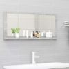 Bathroom Mirror Concrete Gray 35.4"x4.1"x14.6" Chipboard