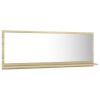 Bathroom Mirror Sonoma Oak 39.4"x4.1"x14.6" Chipboard