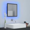 LED Bathroom Mirror Gray 15.7"x3.3"x14.6" Chipboard