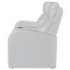 2-Seater Home Theater Recliner Sofa White Faux Leather