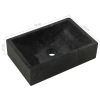 Bathroom Vanity Cabinet Solid Teak with Sinks Marble Black