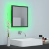 LED Bathroom Mirror Gray 15.7"x3.3"x14.6" Chipboard